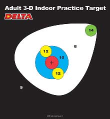 Adult 3-D Practice Paper Target by Delta for All Archery Lovers
