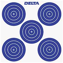 Delta Five Spot NFAA Face Paper Target for Archery Shooters and Hunters