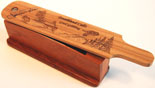 Golden Deluxe Mahogany Custom Box Call with Laser-Engraved Maple Lid by Southland Games Calls for Turkey Hunters and Collectors