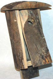 Rustic Bird Houses-Bluebird House Open